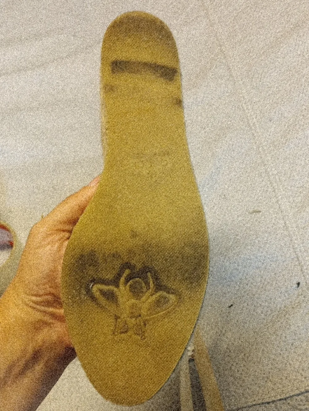 Ladies Tan Espadrille Flats with Gold Accent